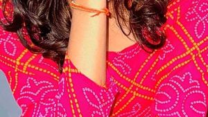 pink bandhini floral kurta dress🩷