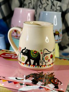 Actus Posse Pack of 6 Ceramic Fancy Tea Cup set Wi