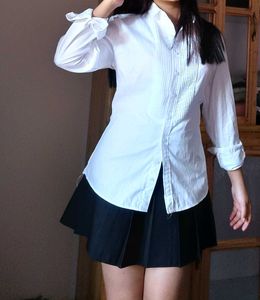 White Tuxedo Blouse