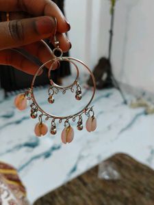 Seashell Charm Hoop Earrings