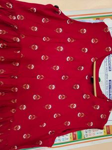 Red Printed Dress