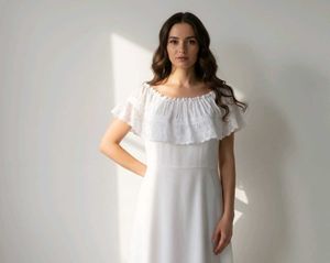 Sale 🎉✨ Elegant Off-Shoulder White Dress