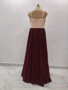 Elegant Burgundy Maxi Dress