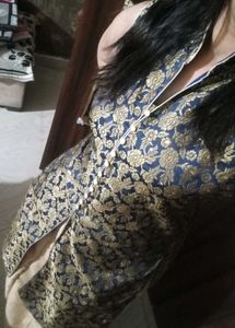 Partywear Kurta Skirt And Dupatta Set