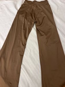 Brown Flare Leggings For Gym Or Yoga
