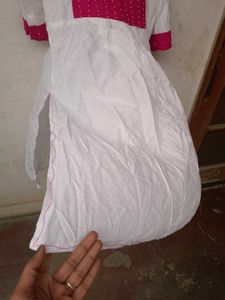 White Naira Cut Designer Kurti