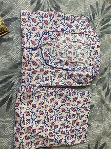 Floral Print cotton night suit