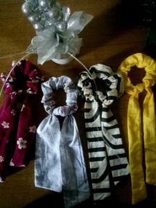 Korean Scrunchies with Tail – Elegant