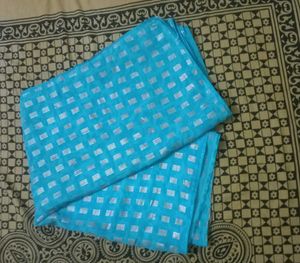 Teal Textured Patterned Fabric very new