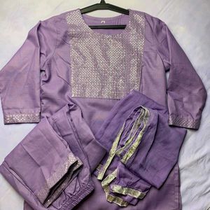 Elegant Purple Kurta Set