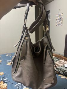 brown leather bag