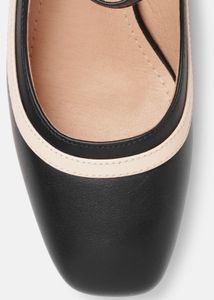 Allen Solly women black &amp; peach block pumps