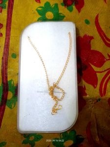 Rhinestone &amp; Red Accent Necklace