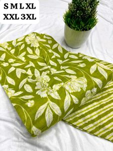 Leafy Print Kurta Pant Set