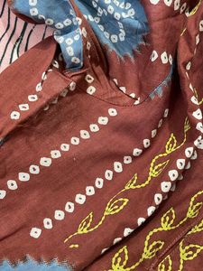 Brown Cotton Suit Set With Dupatta Women’s