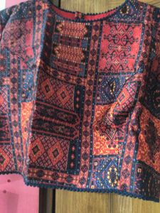 Studio Shringar Multicolored Back Open Blouse