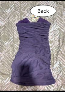 (Newme Purple Bodycon Mini Dress)