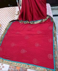 Pretty Red Saree❤️🔥😍