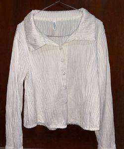 Textured White Shirt