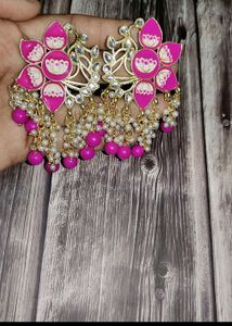 Beautiful Big Pink Earrings...Trending🔥