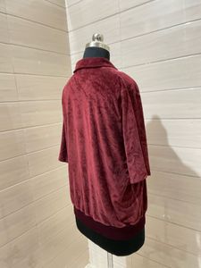 Maroon Velvet Top