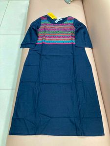 Stylish Navy Embroidered Dress
