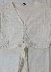 White crop top