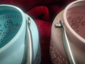 Metal Cutwork Jars (Pair)
