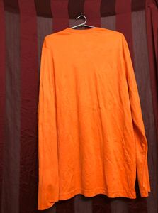 Hanes Long Sleeve Orange T Shirt