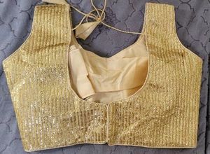 Gold Sequin Blouse - Party Ready! (38 Alterable)