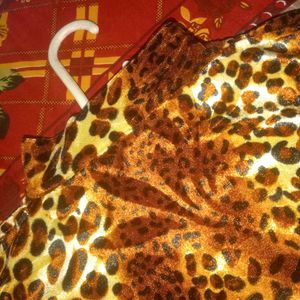 Leopard Print Zip-Up Top