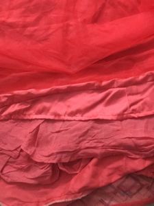 Gown, Long Black Up And Red Bottom,