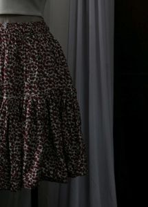 Tiered Print Mini Skirt