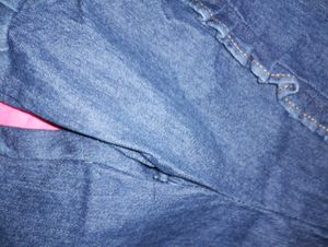 Cute Pink Graphic Tee With Denim Bottom