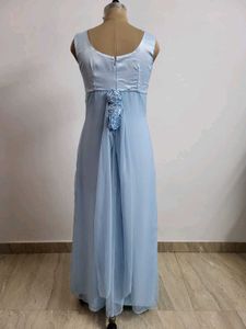 Elegant Blue Maxi Dress