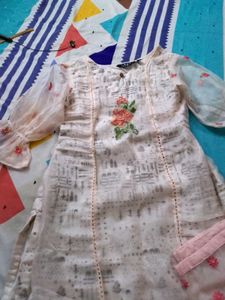 Floral Print And Embroidery Design Kurta Set