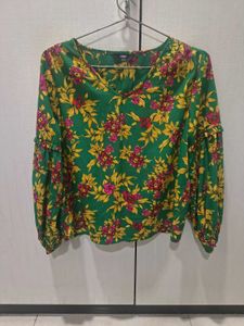 Floral Green Blouse