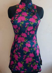 Floral Cheongsam Dress