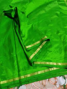Leaf Green Silk Saree