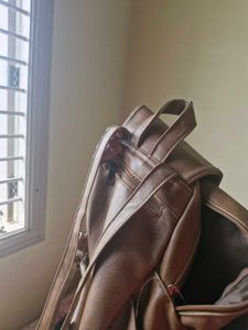 Tan Quilted Backpack