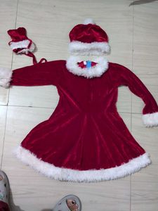 Festive Santa Dress & Hat Set