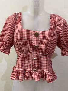 Y2K Peplum Blouse