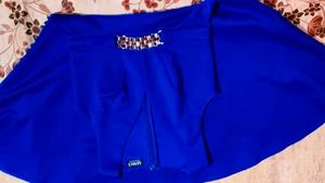 Blue Embellished Skirt
