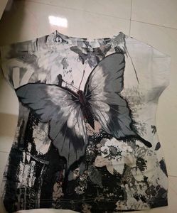 Y2k Asthethic Butterfly Print Top
