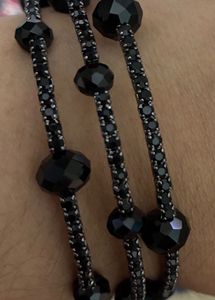 Black Beaded Bracelet