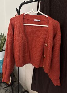 Zara Knit cropped Cardigan