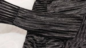 Black Velvet Material Party Wear Dress