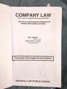 Company Law Dukki Singhal Law Publication