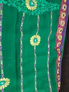 Green Floral Saree