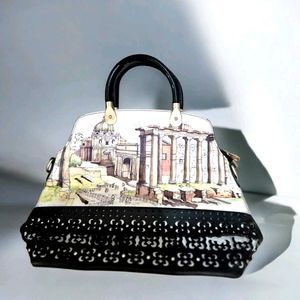 Scenic Print Satchel